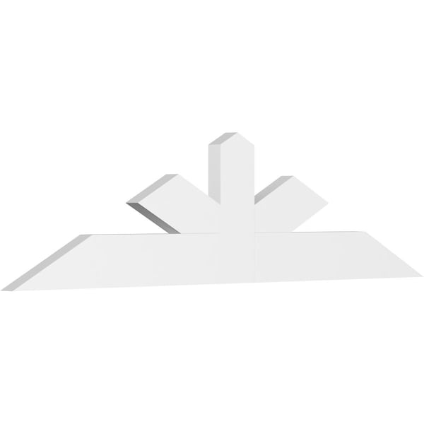 Ekena Millwork Saratoga Architectural Grade PVC Gable Bracket, 72"W x 18"H x 2"D x 6"F, 6/12 Pitch GBP072X18X0206SAR00 - main